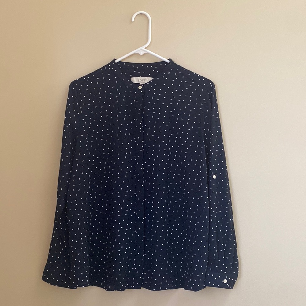 Loft long sleeve sheer blouse